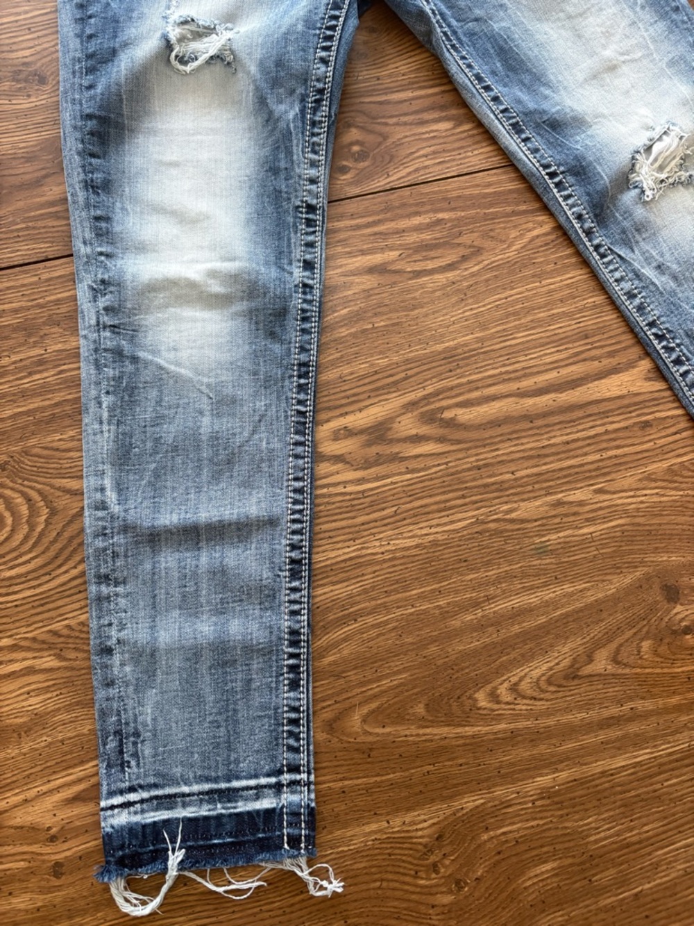 Miss Me Distressed Medium Blue Denim Jeans - Picture 8 of 13